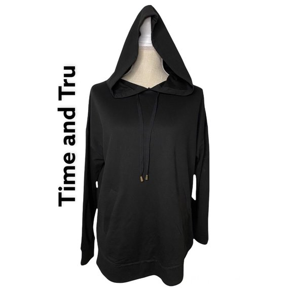 Time and Tru Black Hoodie Size M - Picture 1 of 6